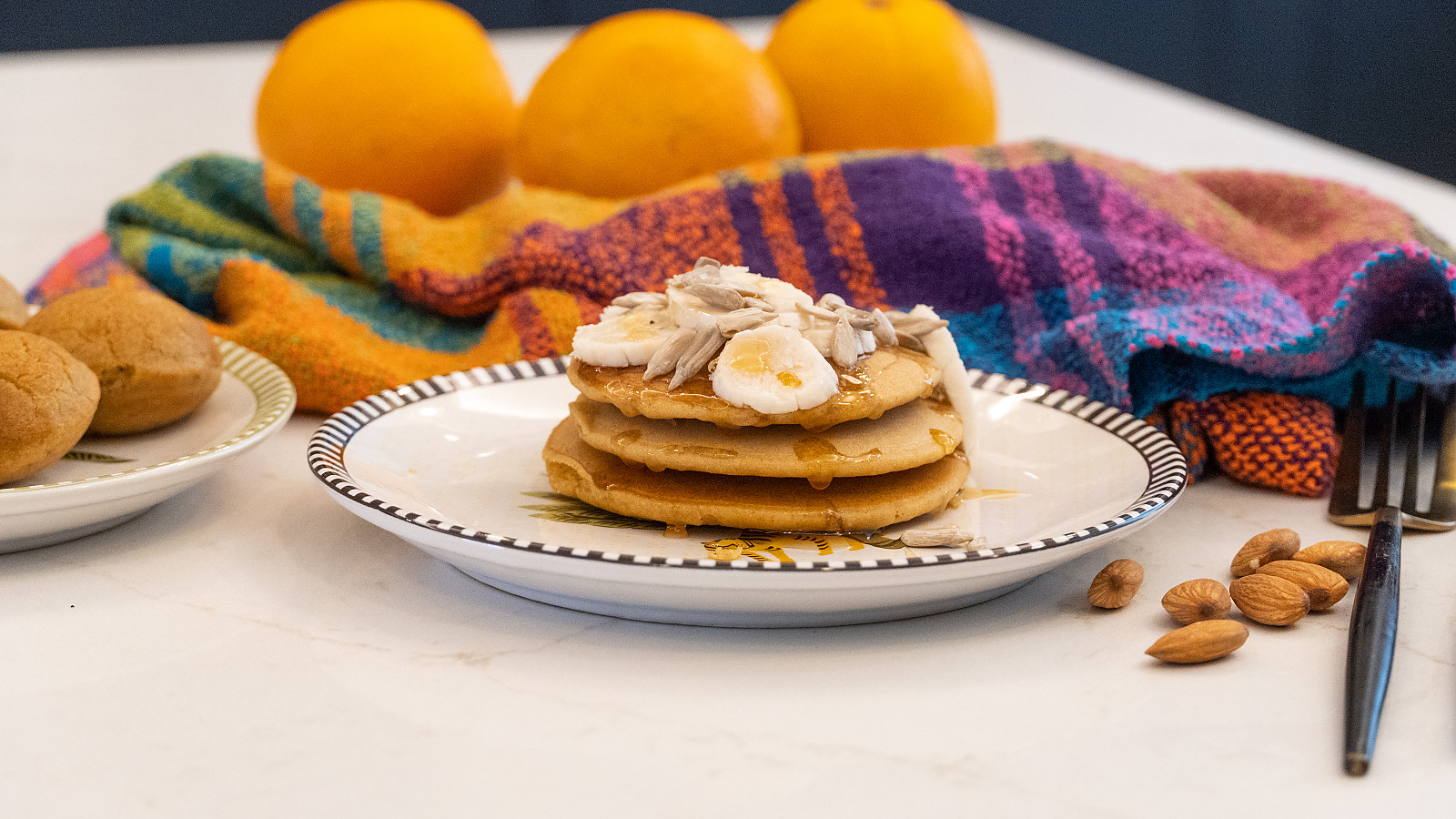 Millet Vanilla Pancake Topped With Banana Made Using Zero Maida Archana's Kitchen Vanilla Pancake Mix