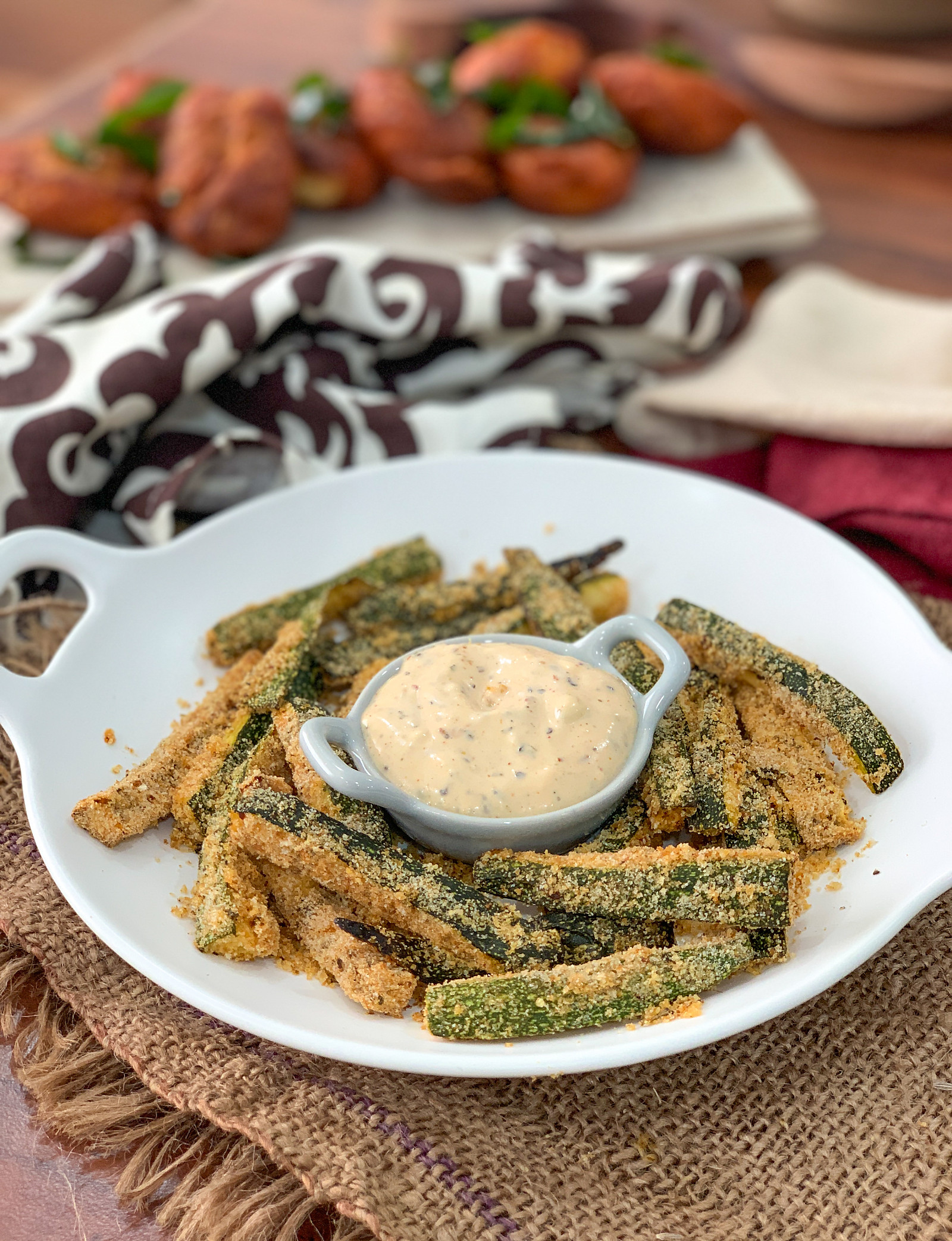 Oven Baked Lemon & Herb Zucchini Fries Recipe