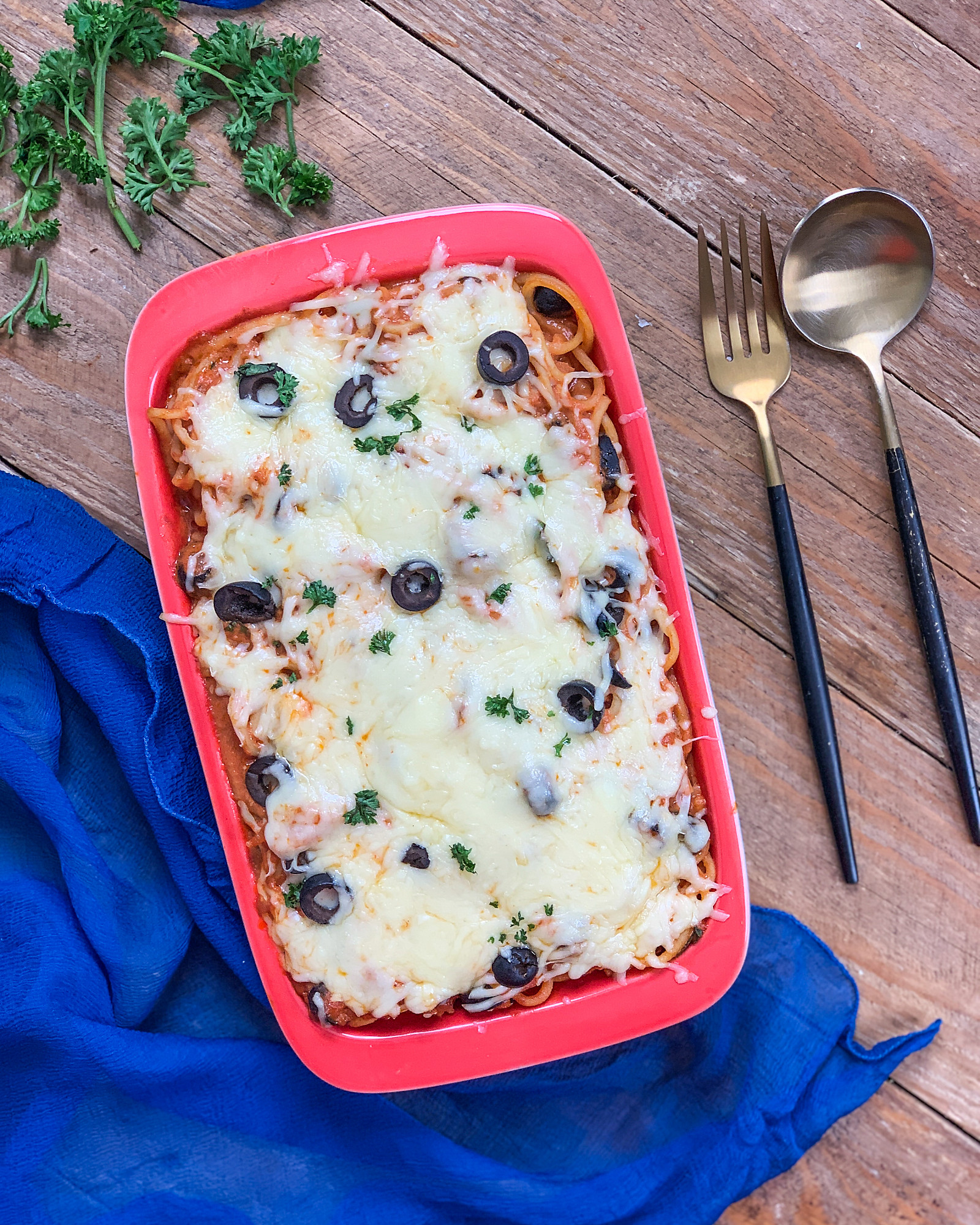 Cheesy Baked Spaghetti Pasta Recipe