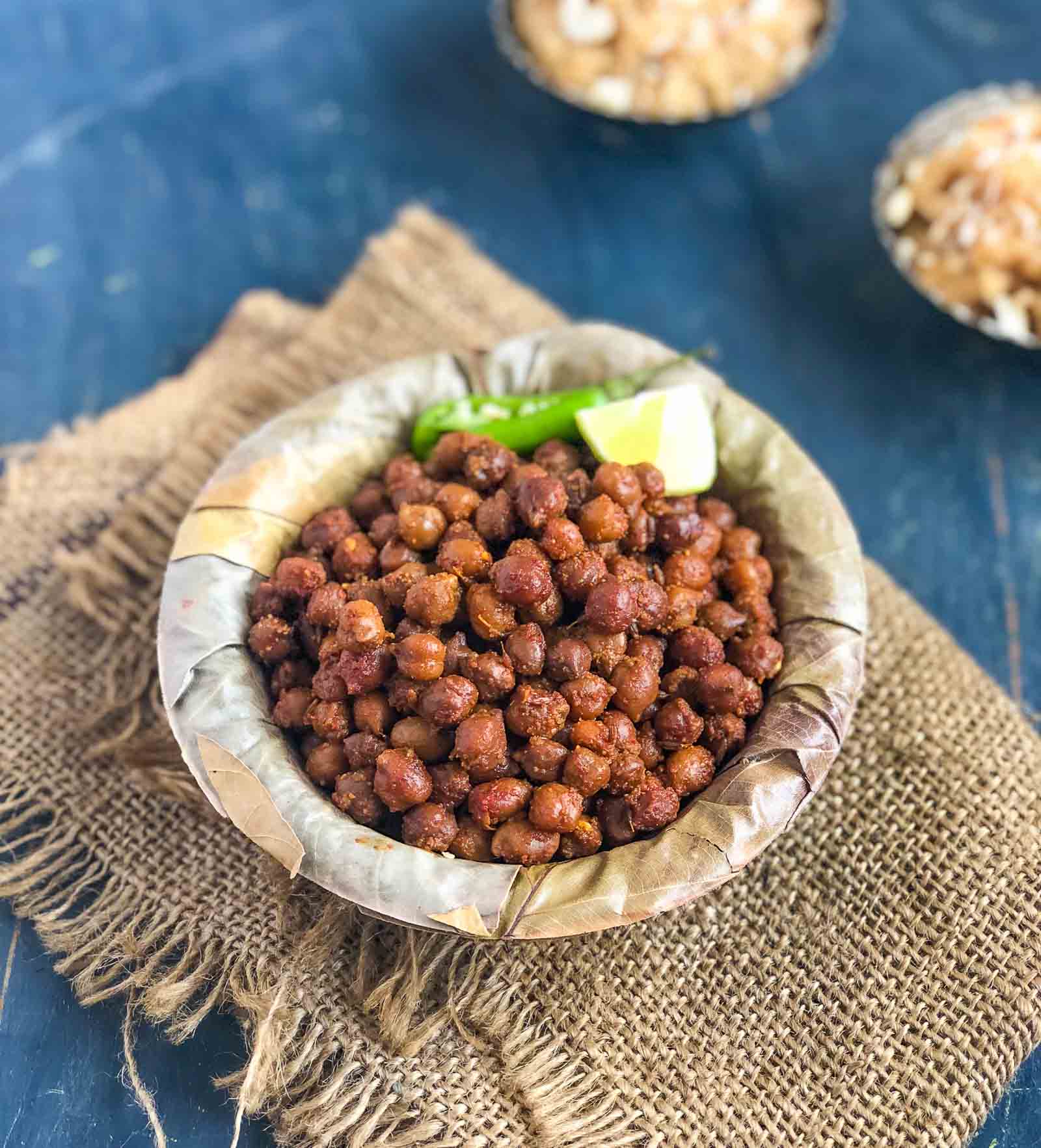 Sukha Kala Chana Masala Recipe - Ashtami Prasad 