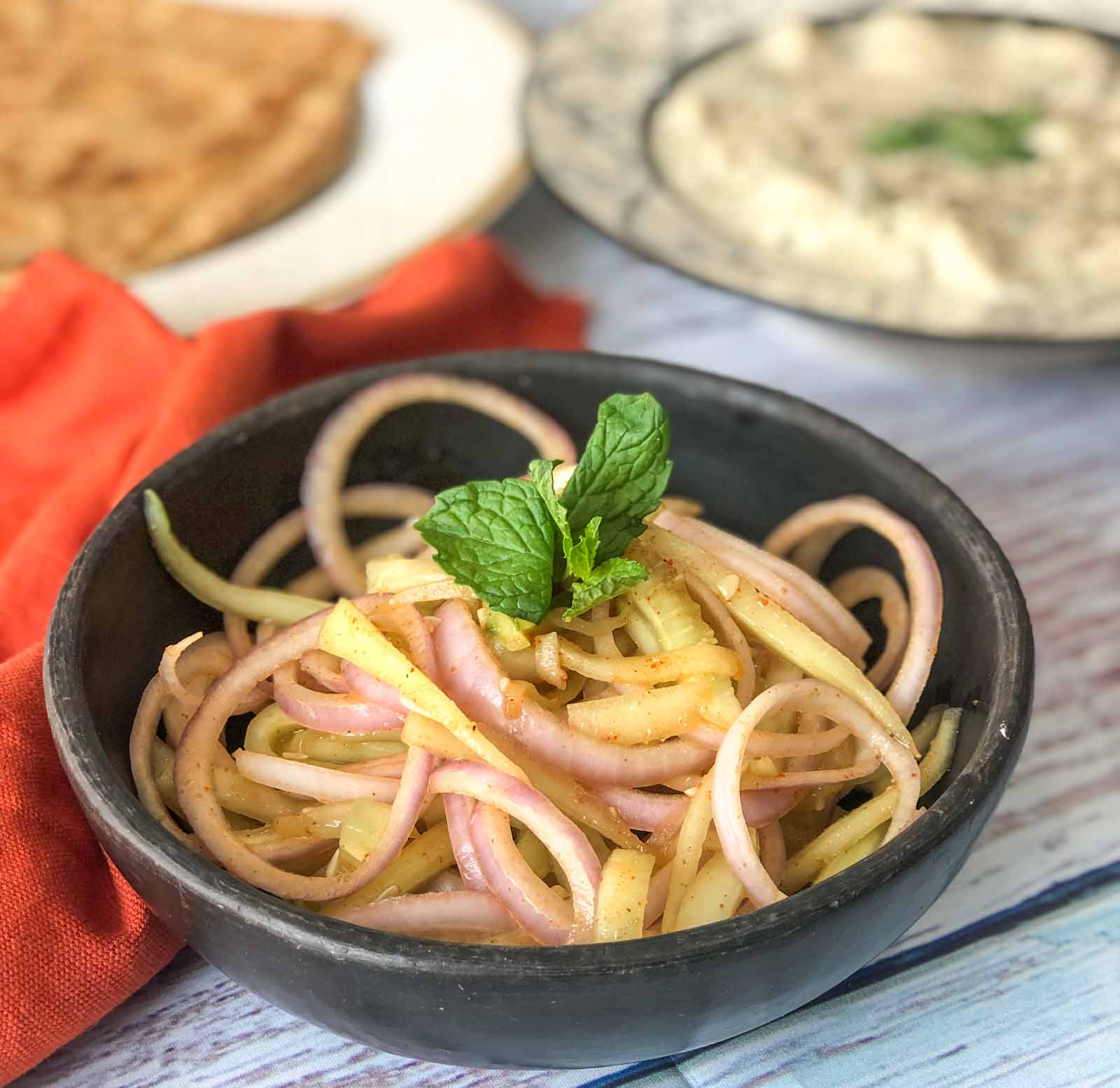 Lachedar Kakdi Pyaz Kachumber Recipe - Onion Cucumber Salad
