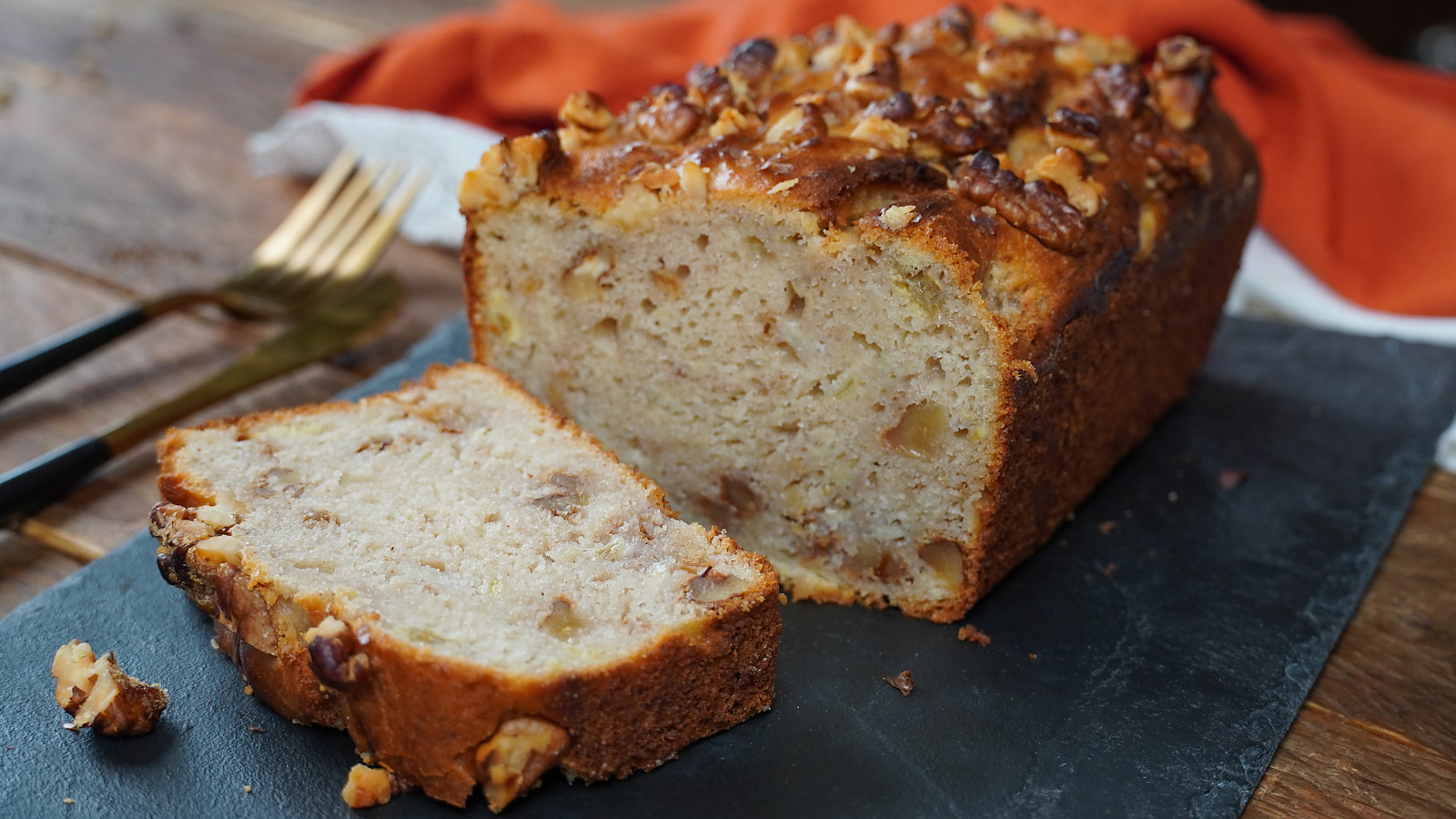 Eggless Banana Walnut Bread Made with Archana's Kitchen Eggless Rich Vanilla Cake Mix