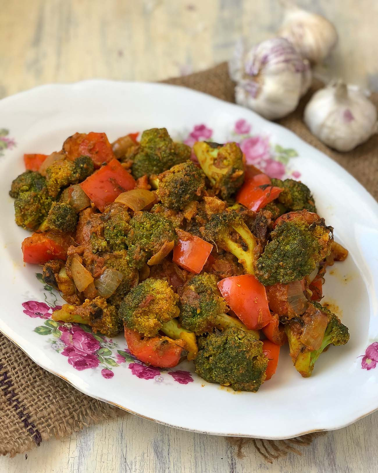 Kadai Broccoli Masala Recipe - Broccoli Cooked With Indian Spices