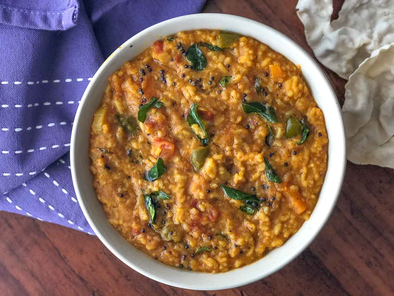 South Indian One Pot Sambar Rice Recipe