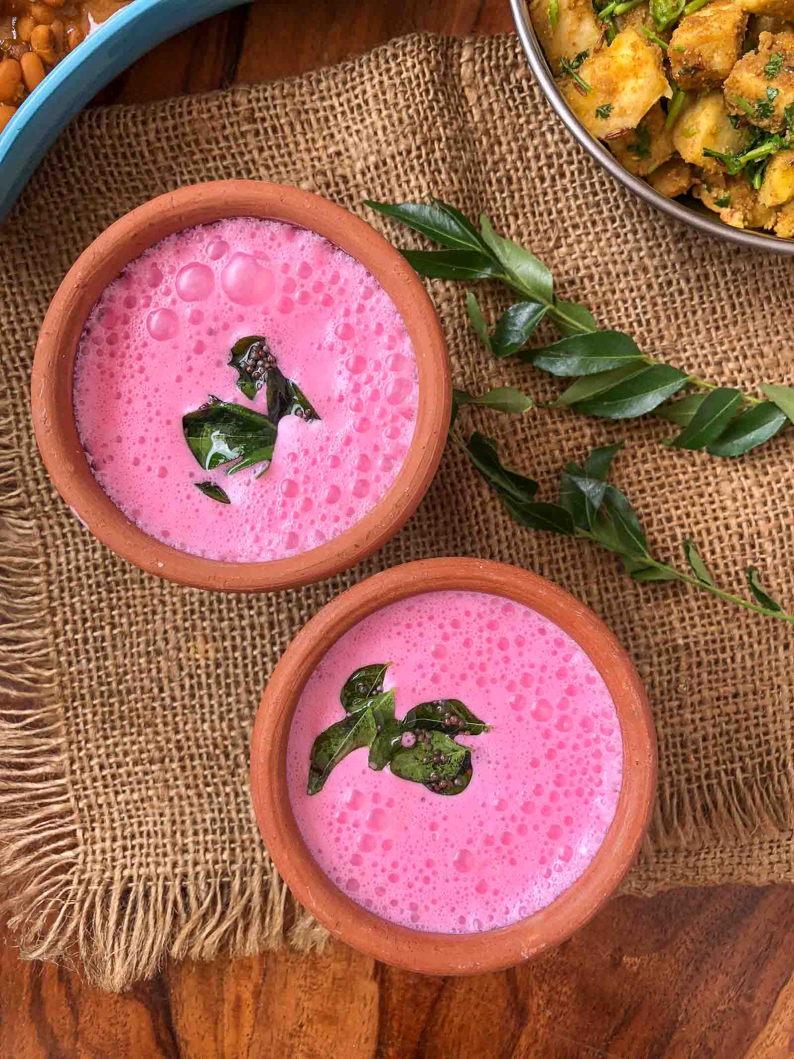 बीटरूट छास रेसिपी - Spiced Beetroot Buttermilk Recipe