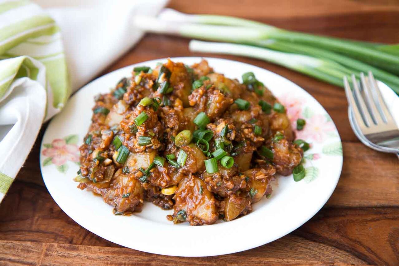 Chinese Oats with Sweet & Spicy Chili Potato Recipe