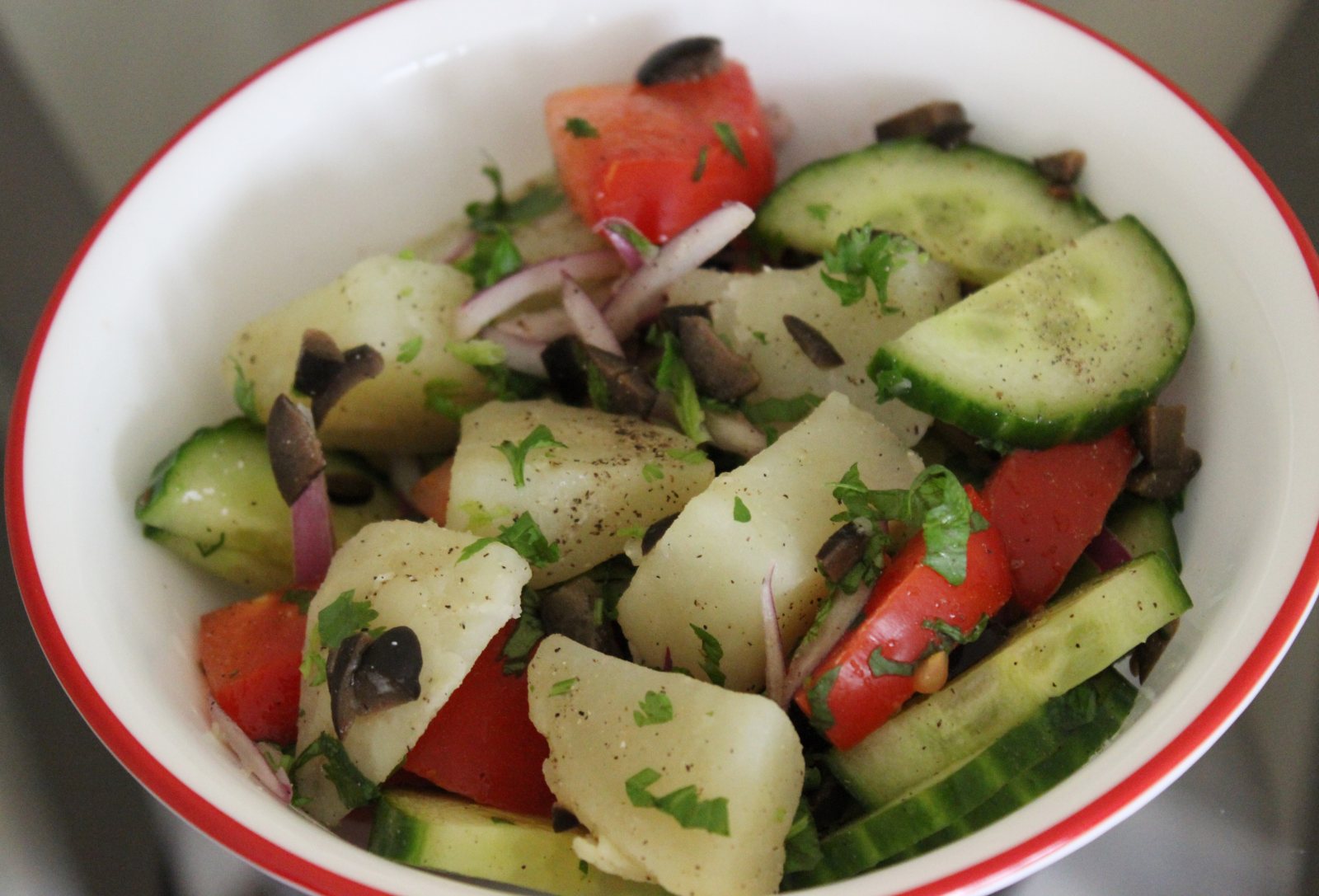 Italian Style Potato And Cucumber Salad Recipe