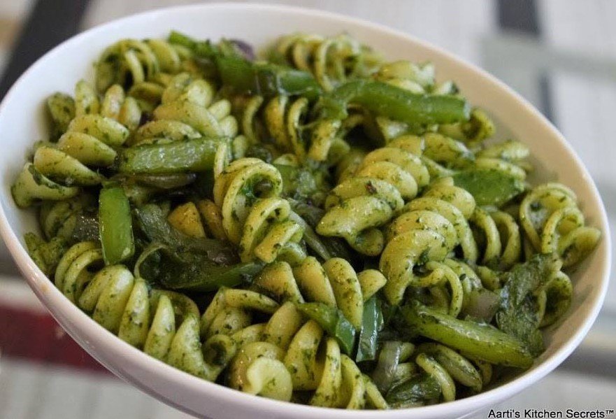 Spinach And Capsicum Pasta Recipe