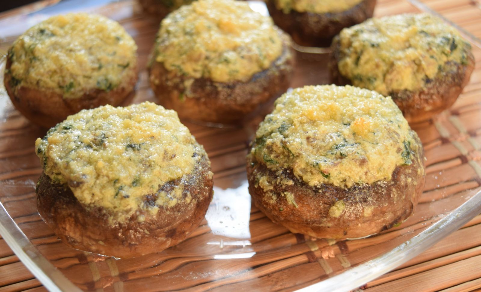 Four Cheese and Spinach Stuffed Mushrooms Recipe