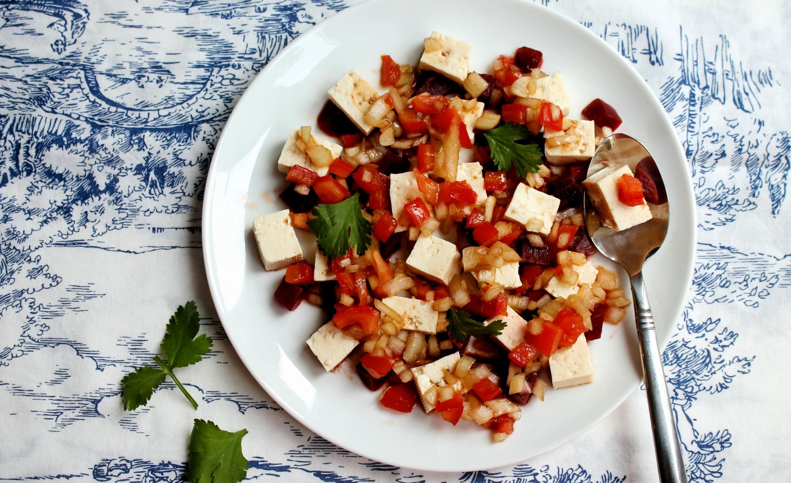Sweet And Spicy Tofu Salad With Beetroot Recipe