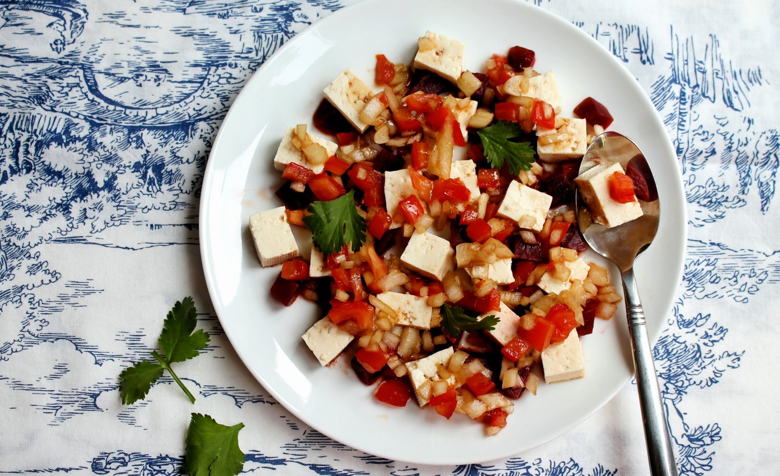 Sweet And Spicy Tofu Salad With Beetroot Recipe Sweet And Spicy Tofu Salad With Beetroot Recipe