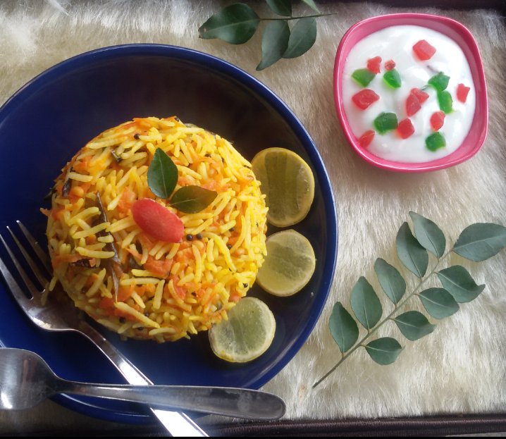 गाजर निम्बू चावल रेसिपी - Carrot Lemon Rice Recipe