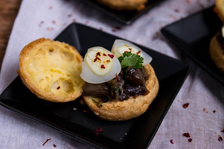 Mushroom And Quail Egg Gougere Recipe Mushroom And Quail Egg Gougere Recipe