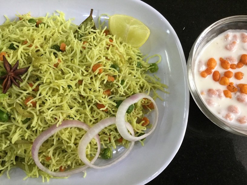 Coriander Semiya Recipe - Vermicelli Pulao