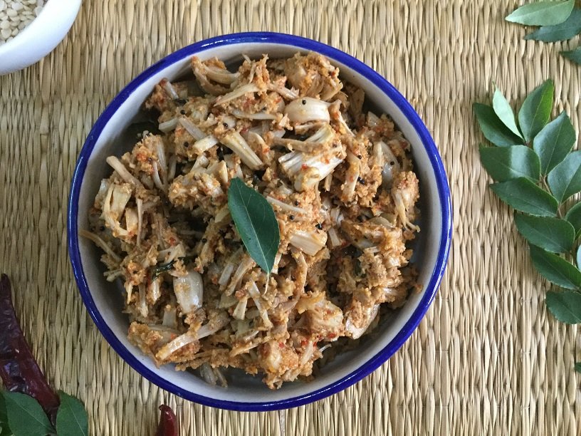 Konkani Style Kadgi Chakko Recipe - Raw Jackfruit With Coconut