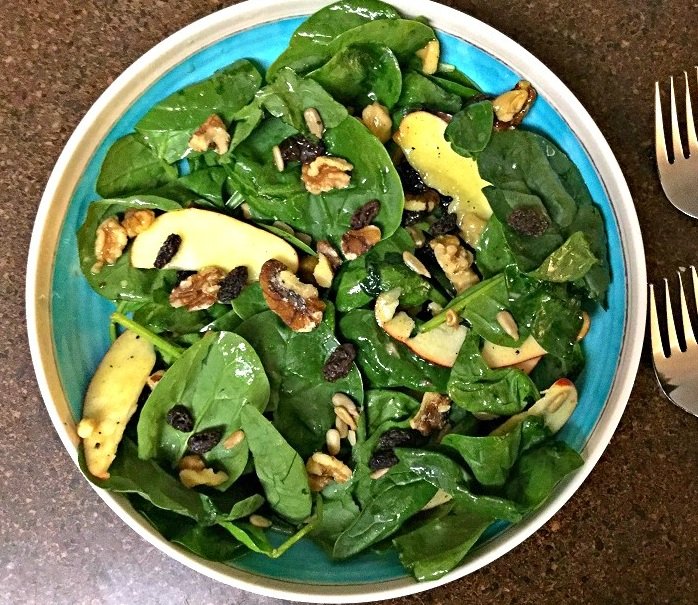 Spinach, Apple and Walnut Salad Recipe