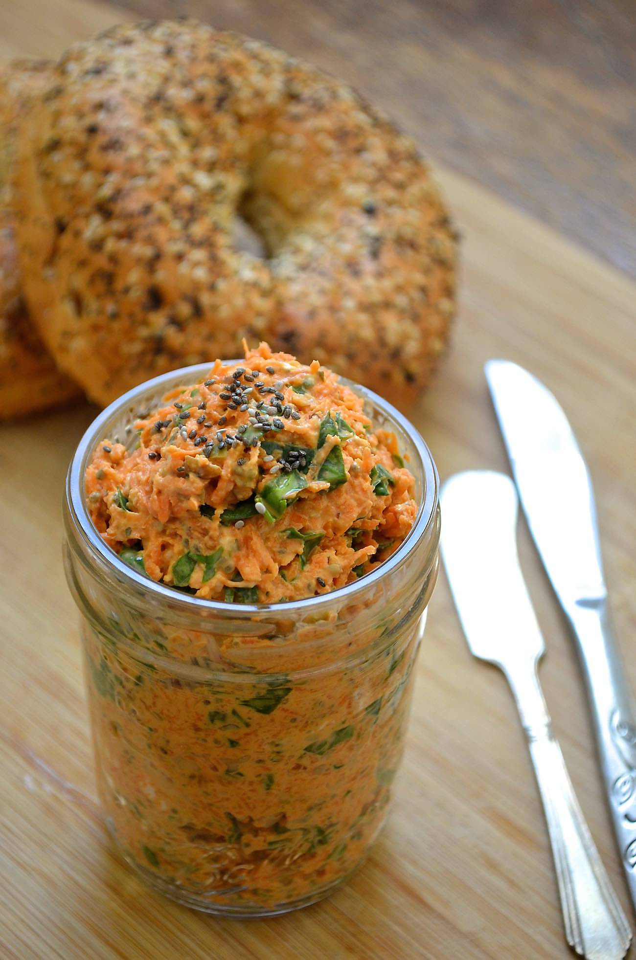 Savory Carrot Olive Spinach Sandwich Spread Recipe