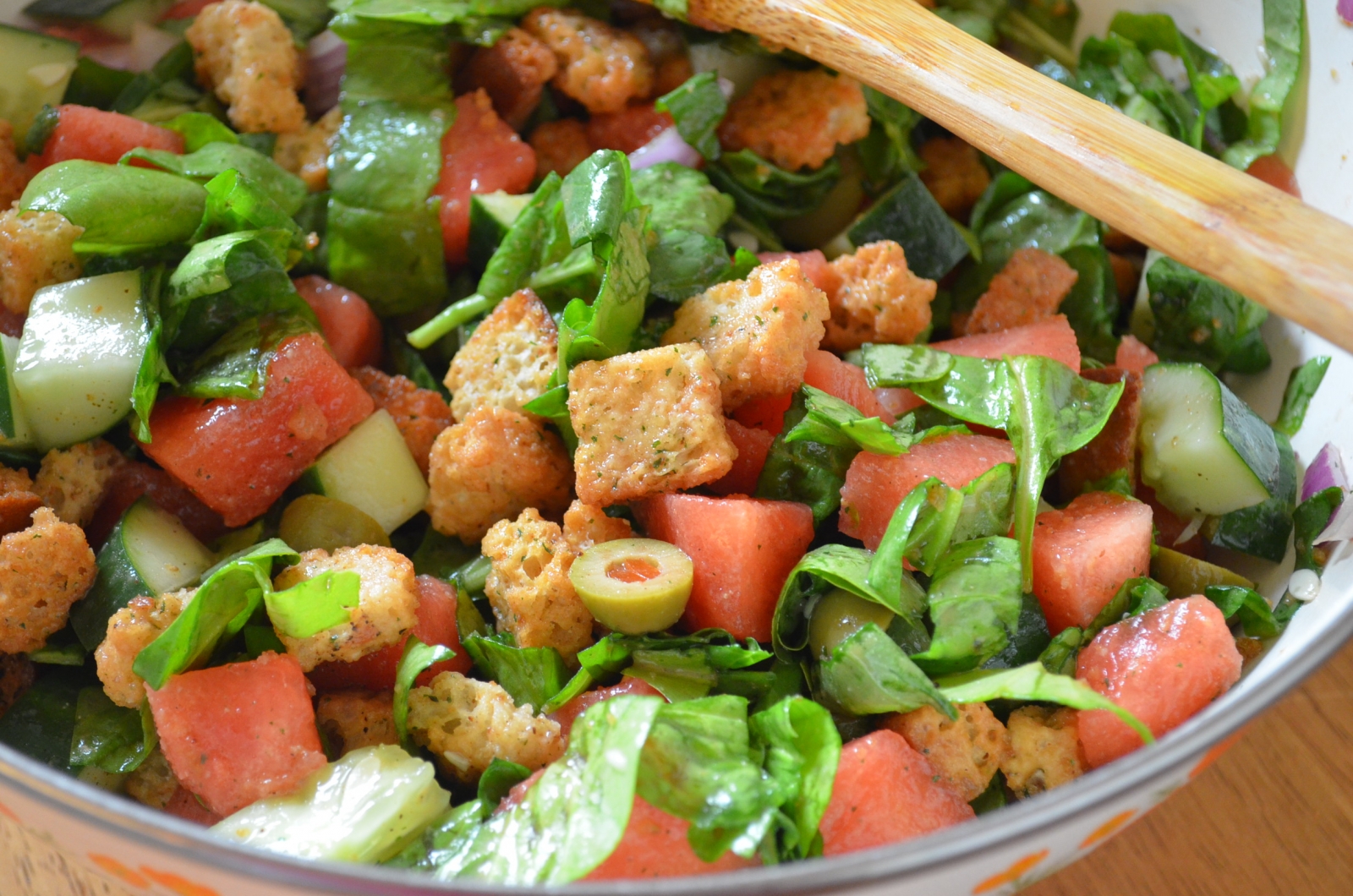 Watermelon Panzanella Salad Recipe