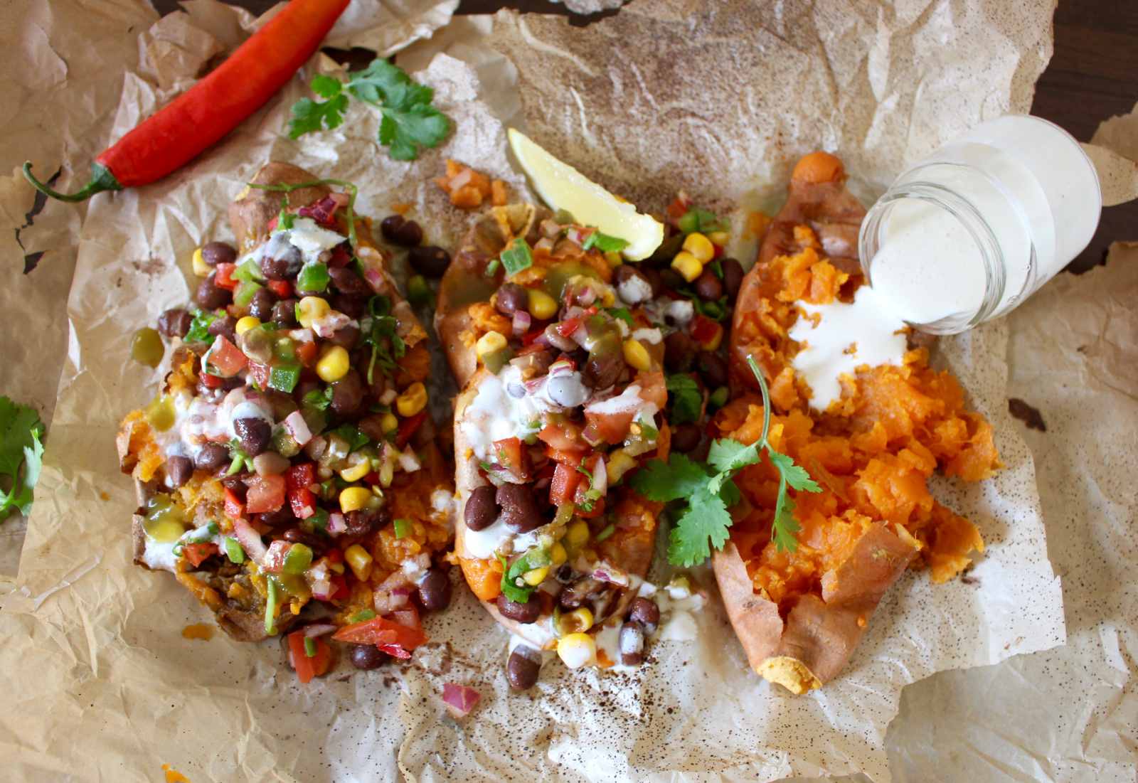 Baked Sweet Potato Boats Recipe