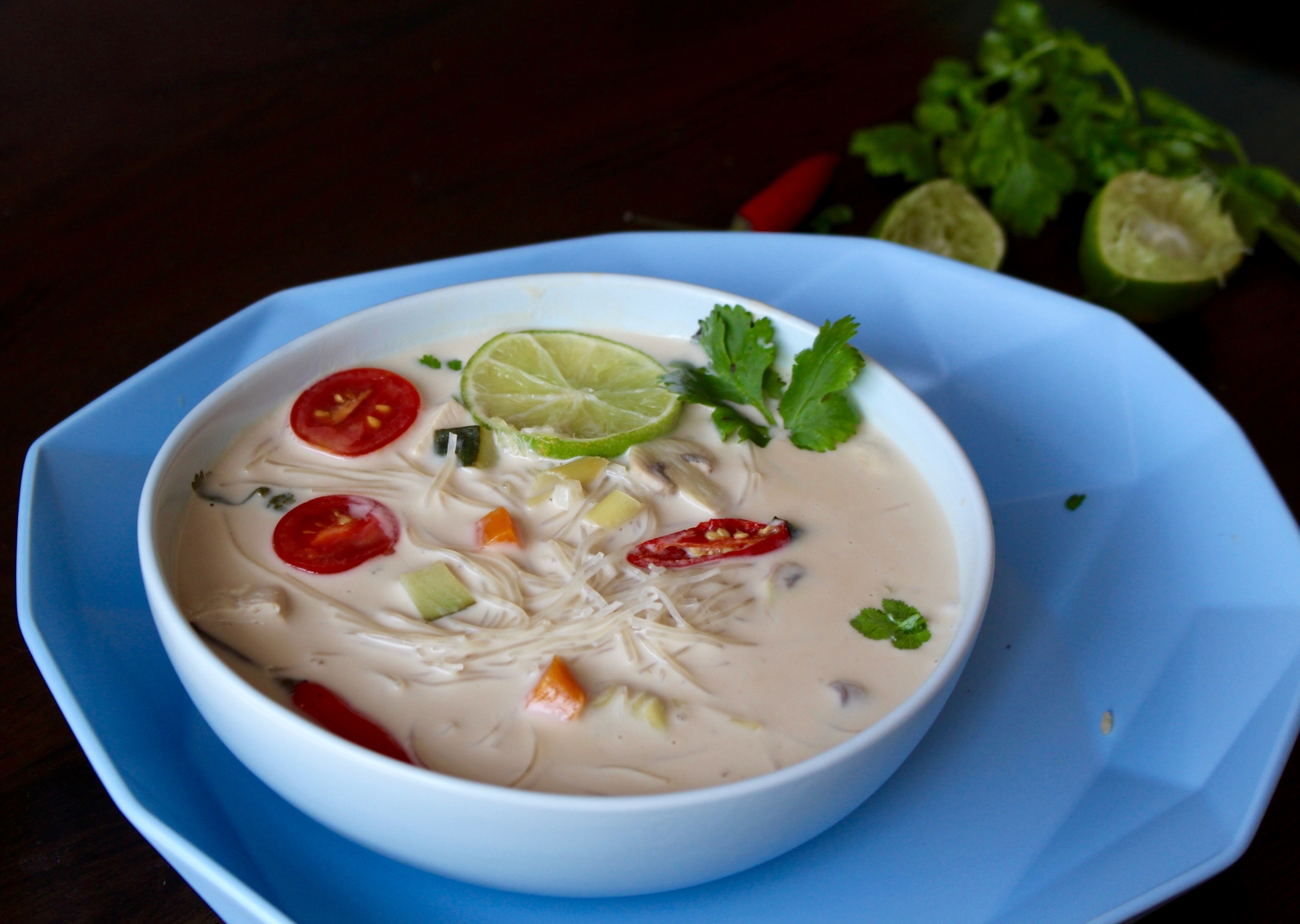 Vegetable Coconut Milk Soup With Vermicelli Noodles Recipe