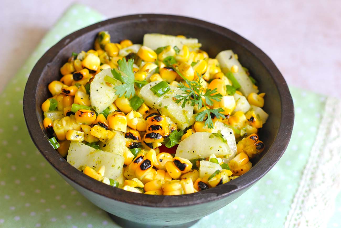 Charred Corn and Radish Salad Recipe