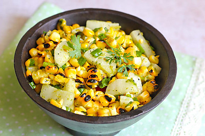 Charred Corn And Radish Salad Recipe By Archana S Kitchen