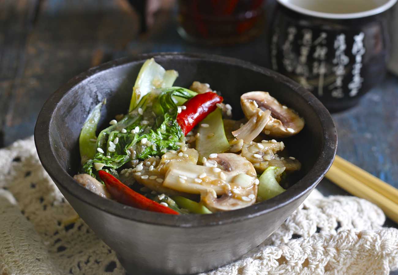 Mushroom And Bok Choy Stir Fry Recipe