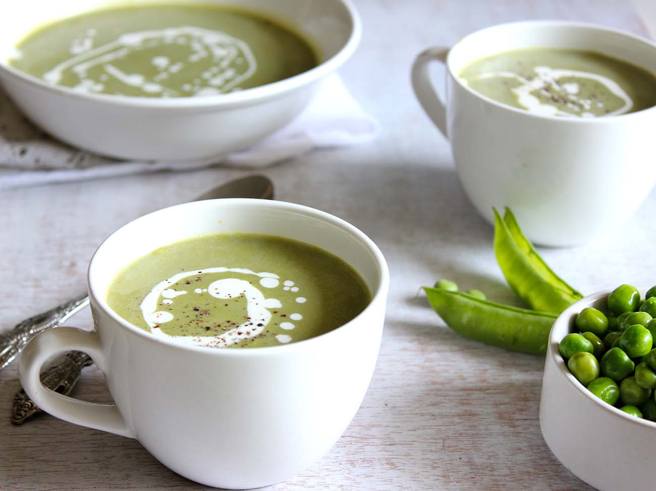 Pea And Spring Onion Soup Recipe
