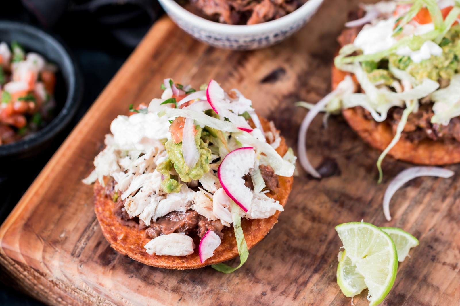 Shredded Chicken Tostadas Recipe