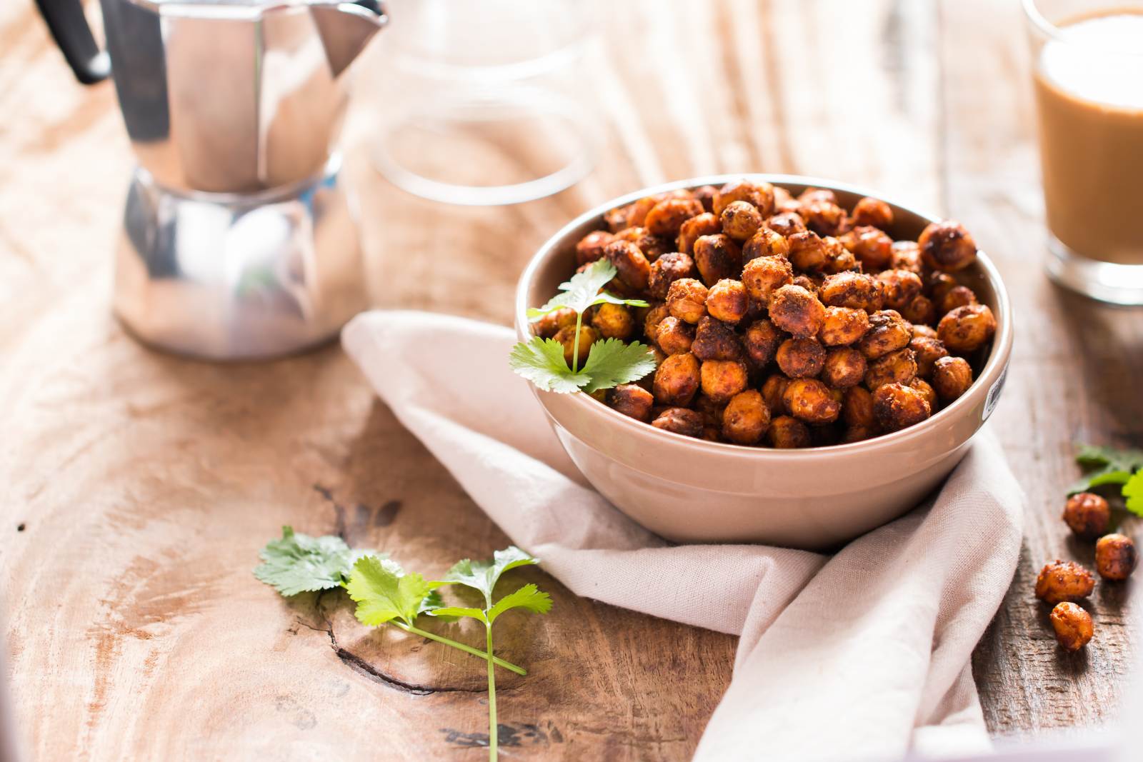 Crispy Oven Roasted Curried Chickpeas Recipe