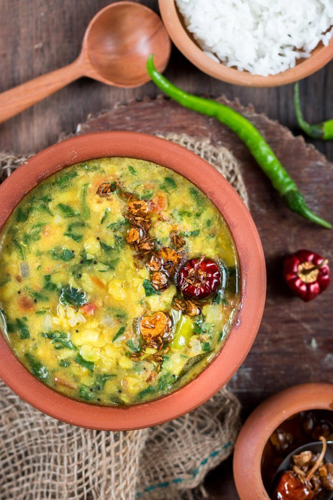 Dhaba Style Dal Palak Recipe by Archana's Kitchen