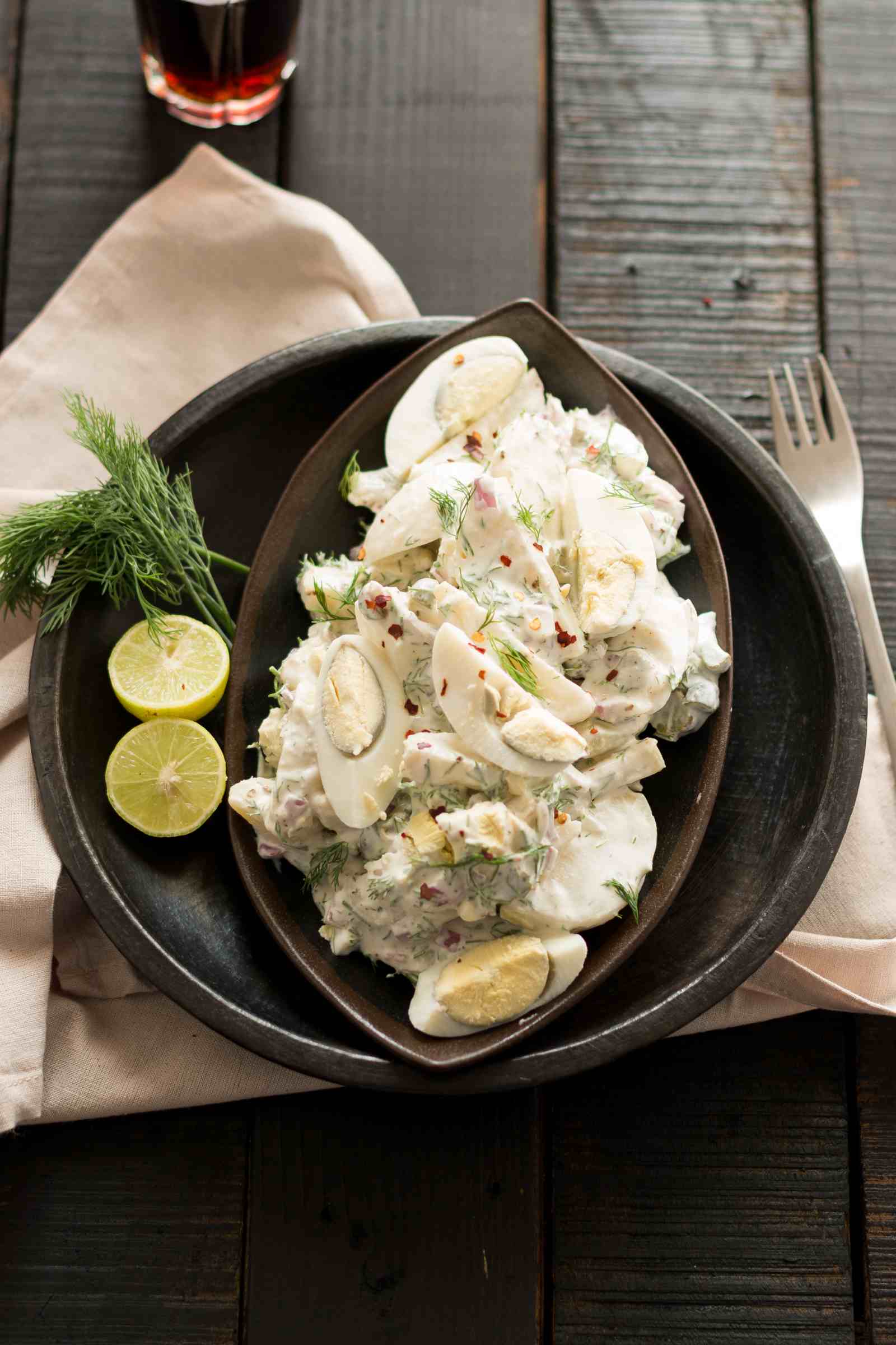 Creamy Potato Egg Salad Recipe with Herbs