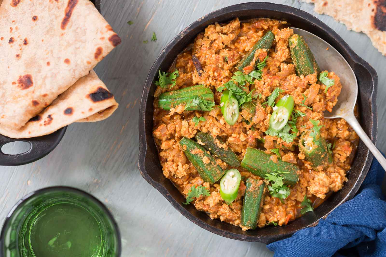 Keema Bhindi Recipe - Okra & Minced Meat Curry by Archana's Kitchen
