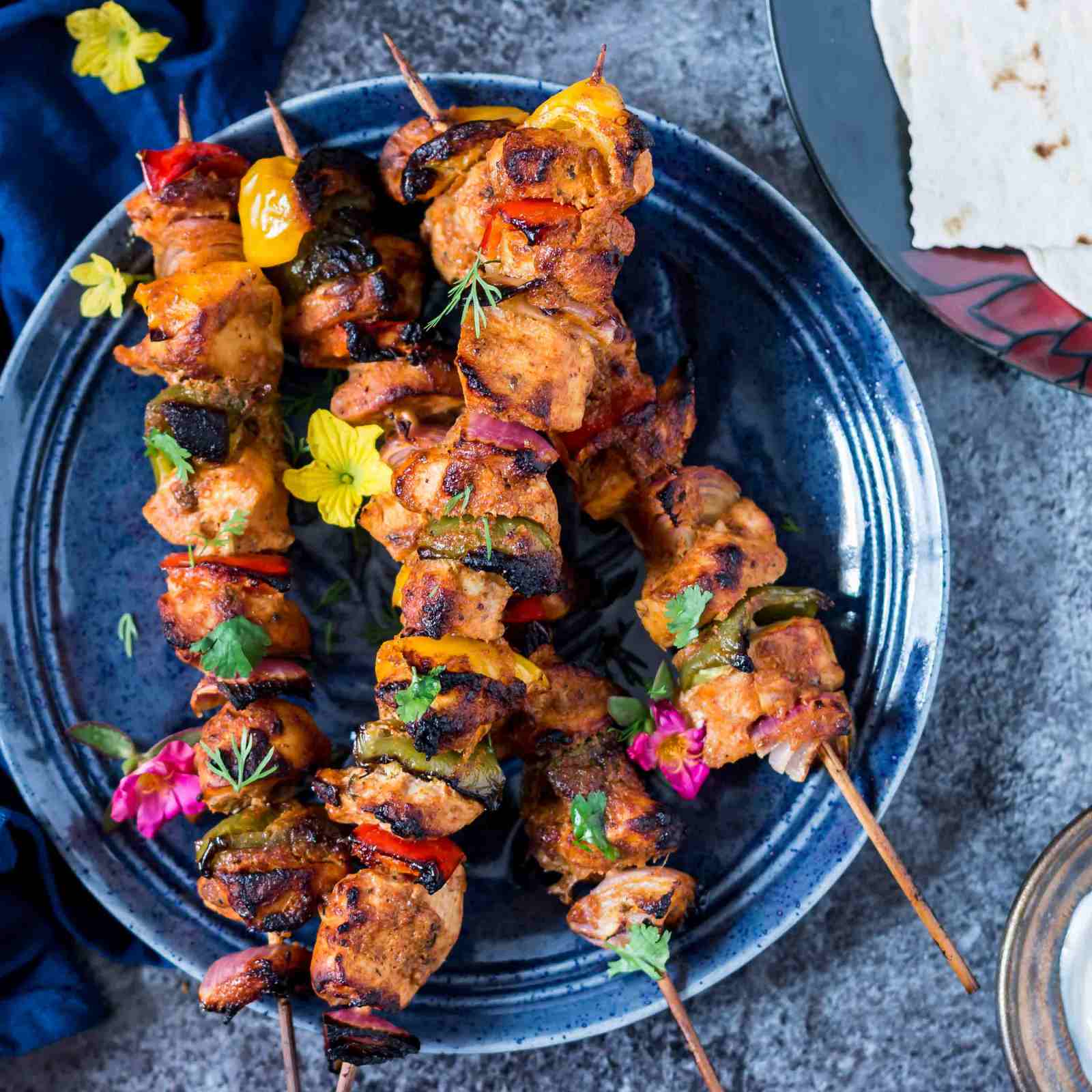 Lebanese Style Shish Tawook Recipe - Grilled Chicken Skewers