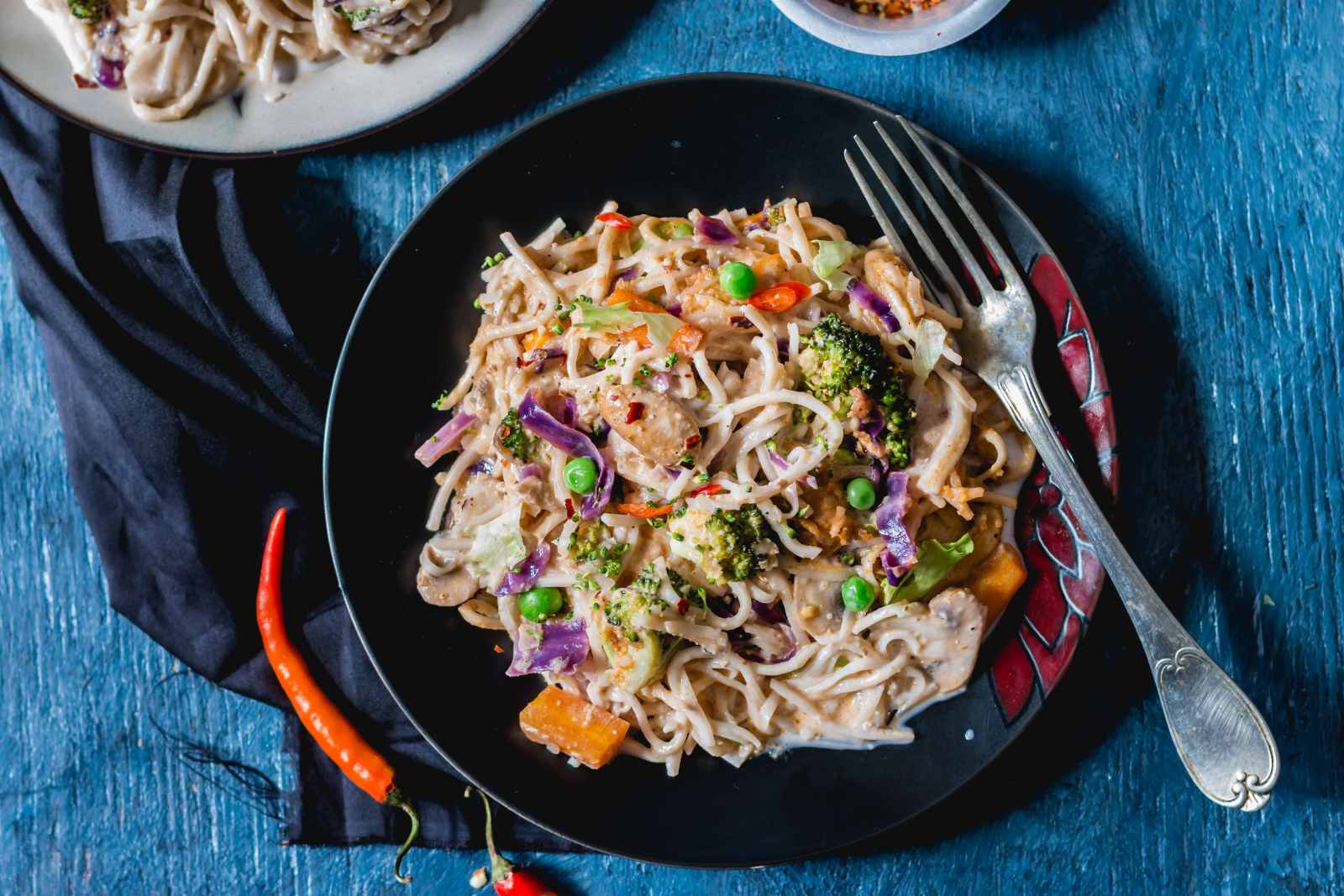 Thai Flavoured Vegetable Noodles In Coconut Curry Recipe