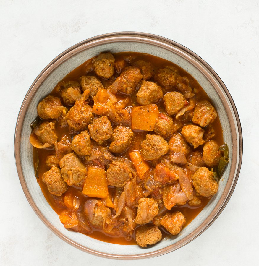 Soya Chunks Pepper Curry Recipe