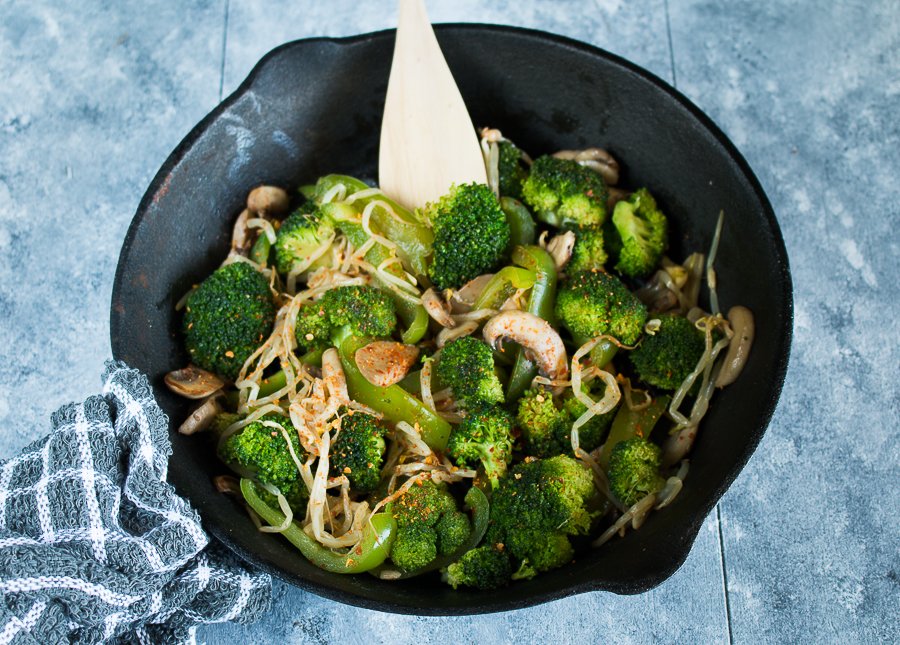 Broccoli Mushroom Bean Sprouts Stir Fry Recipe