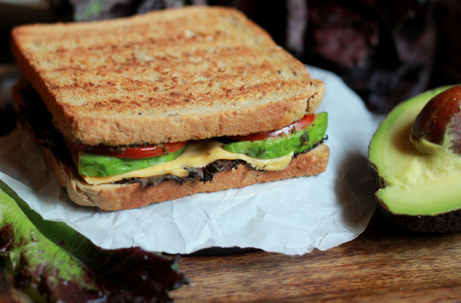 Avocado Tomato Grilled Cheese Sandwich Recipe