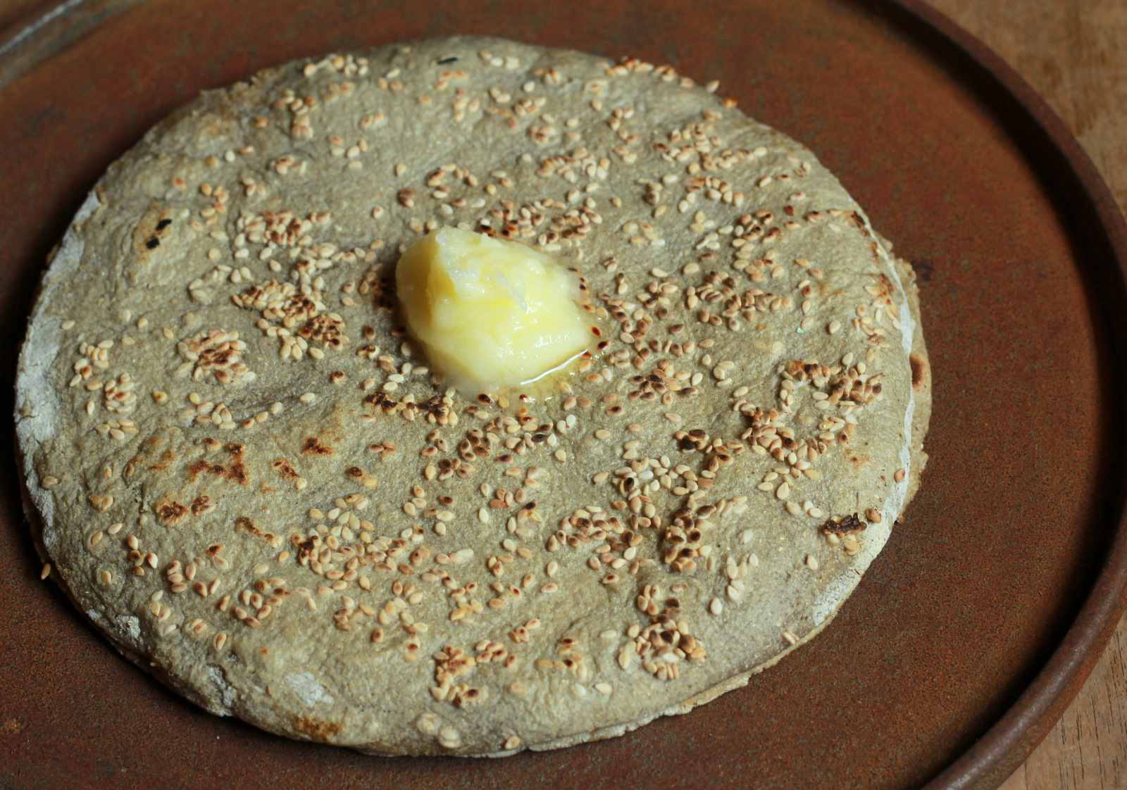 Bajri-Til Bhakri Recipe (Sesame Crusted Bajra Flatbread)