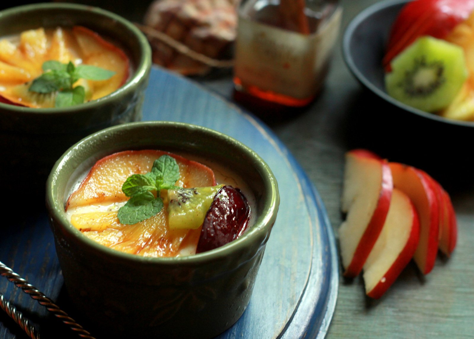 Baked Yogurt With Honey Cinnamon Grilled Fruits Recipe Baked Yogurt With Honey Cinnamon Grilled Fruits Recipe