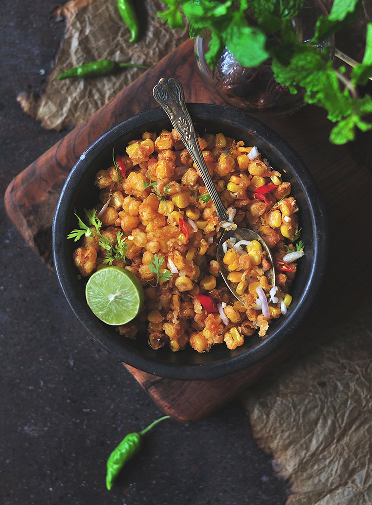 Crispy Corn Chaat Recipe Crispy Corn Chaat Recipe