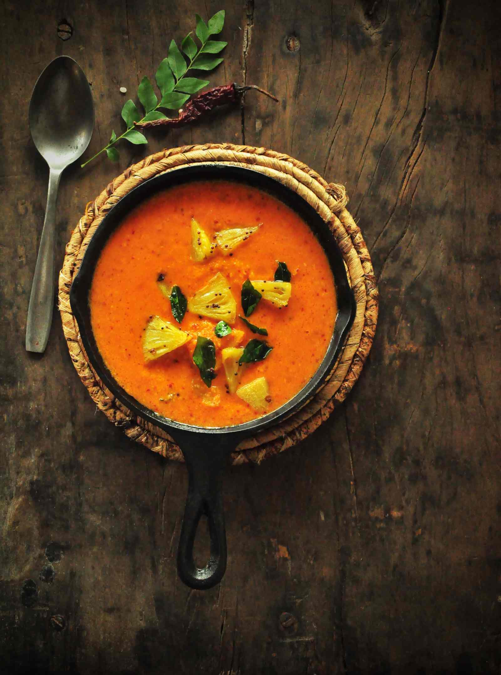 Pineapple Gojju Recipe (Karnataka Style Tangy And Spicy Pineapple Curry) Pineapple Gojju Recipe (Karnataka Style Tangy And Spicy Pineapple Curry)
