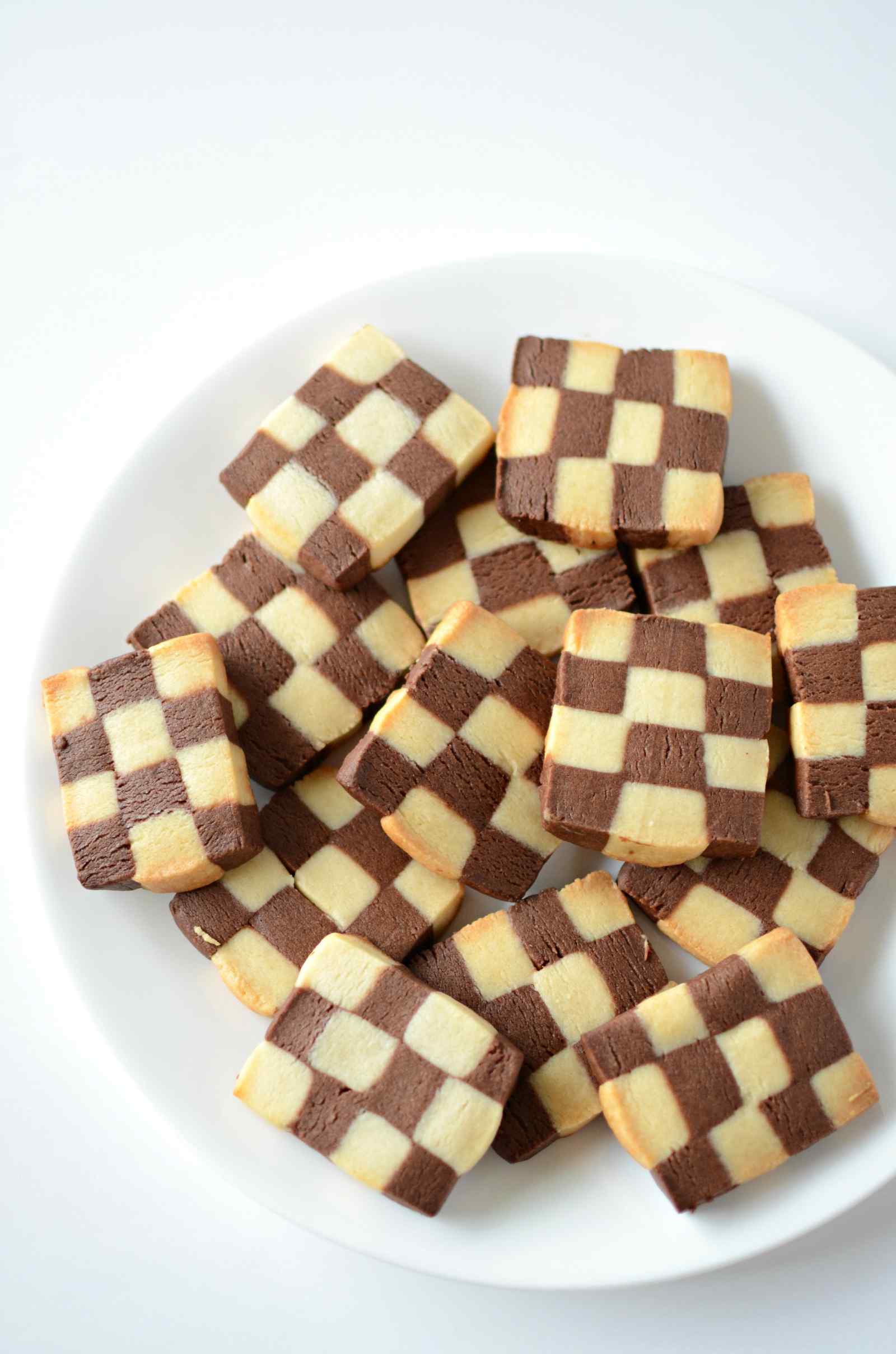 Eggless Checker Board Cookies Recipe