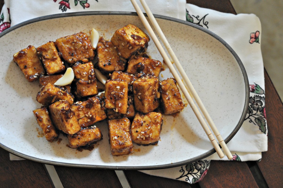 Asian Style Tofu in Spicy Orange Sauce Recipe