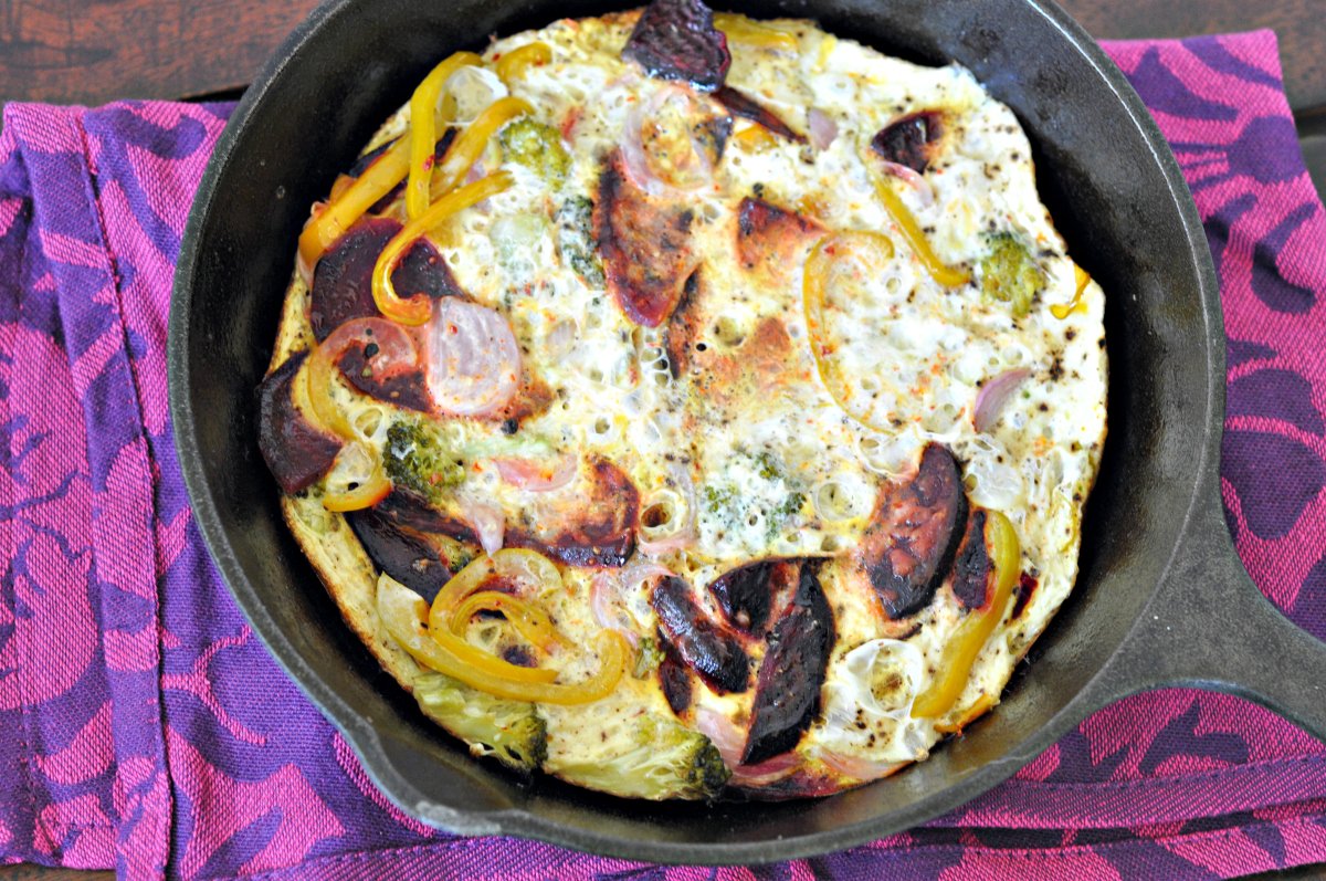 Eggwhite Frittata With Roasted Vegetables Recipe