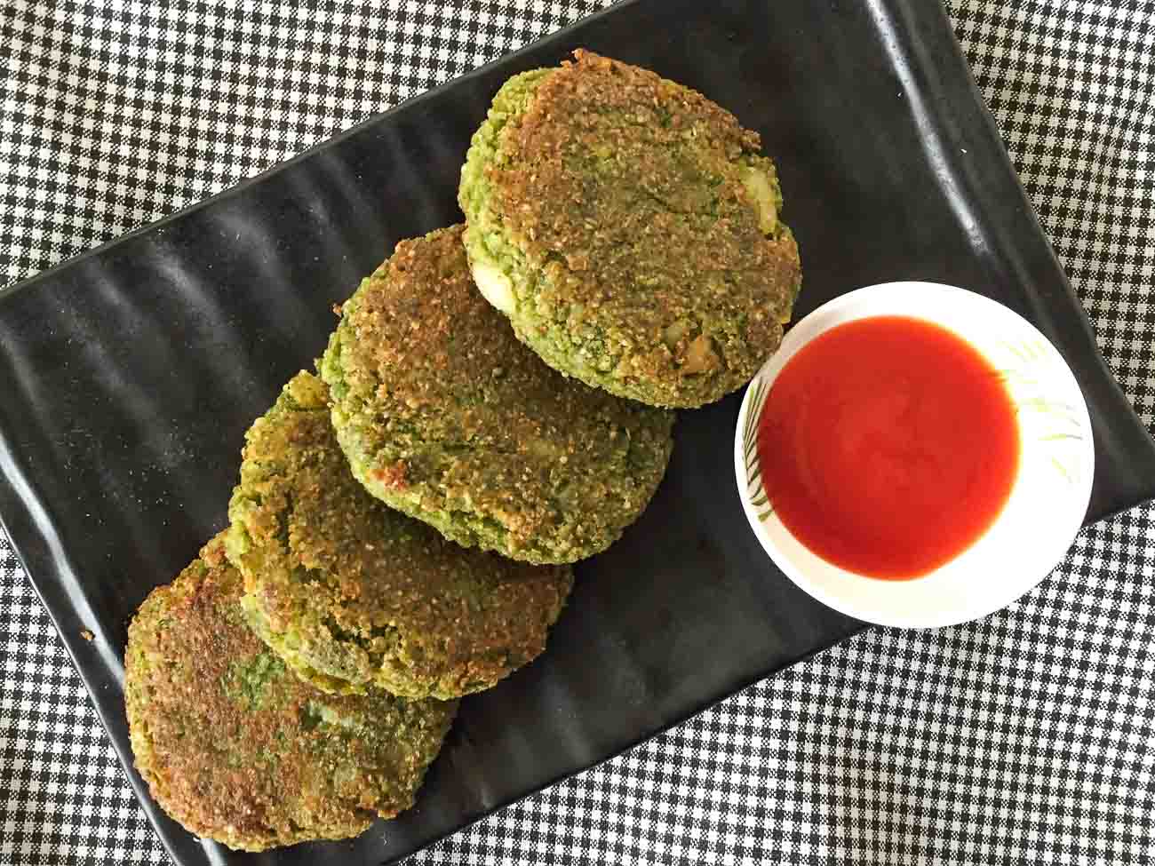 Green Spinach & Oats Cutlet Recipe