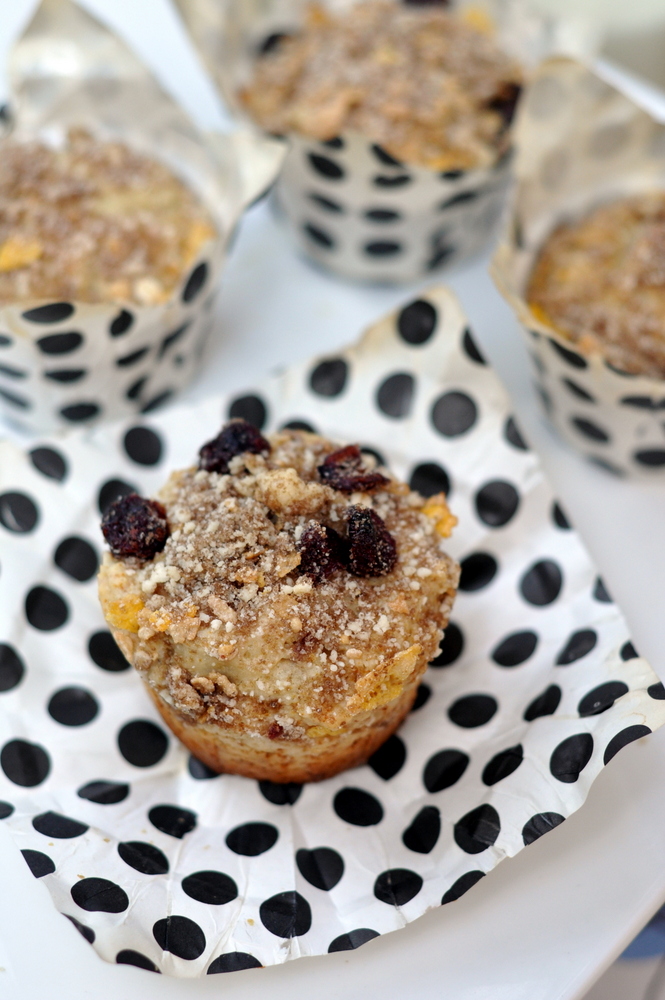 Whole Wheat Lemon & Cranberry Muffins Recipe