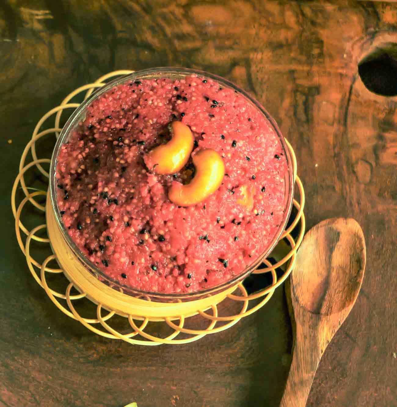 Pink Dragon Fruit Kesari Recipe (Sooji Halwa with Dragon fruit)