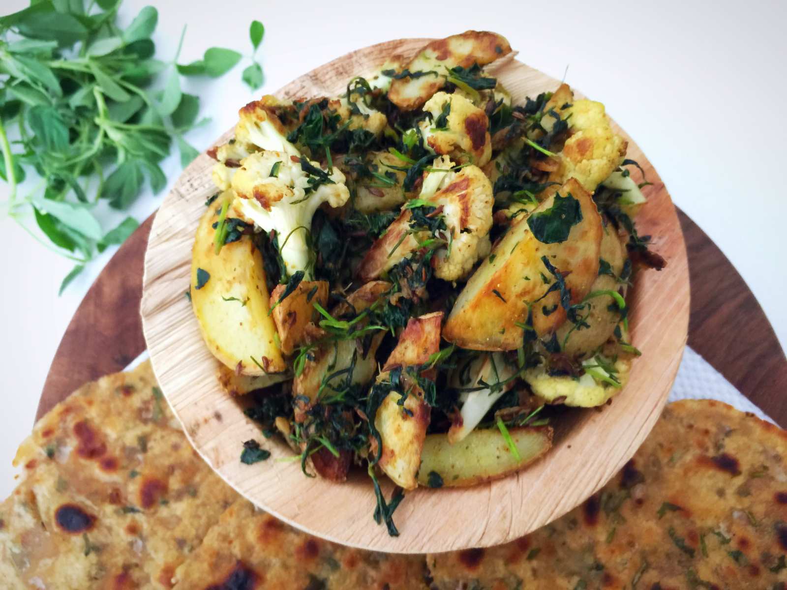 Aloo Gobhi Methi Tuk Recipe