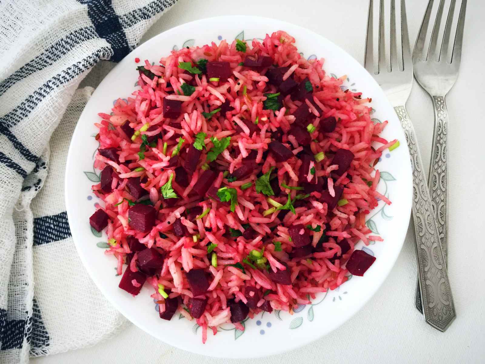 Quick Beetroot Pulao Recipe